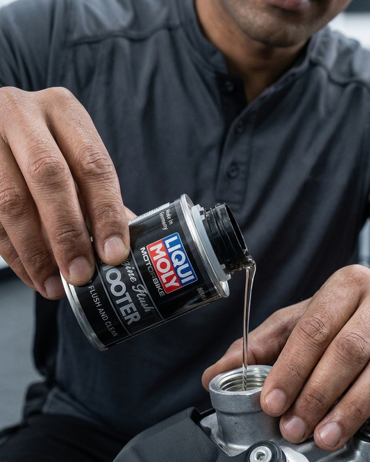 LIQUI MOLY MOTORBIKE ENGINE FLUSH SHOOTER (80ml)