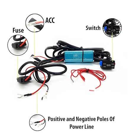 HJG Mercedes Y Lens Foglight with Wiring Harness Kit Ultra Wide Dual Intensity