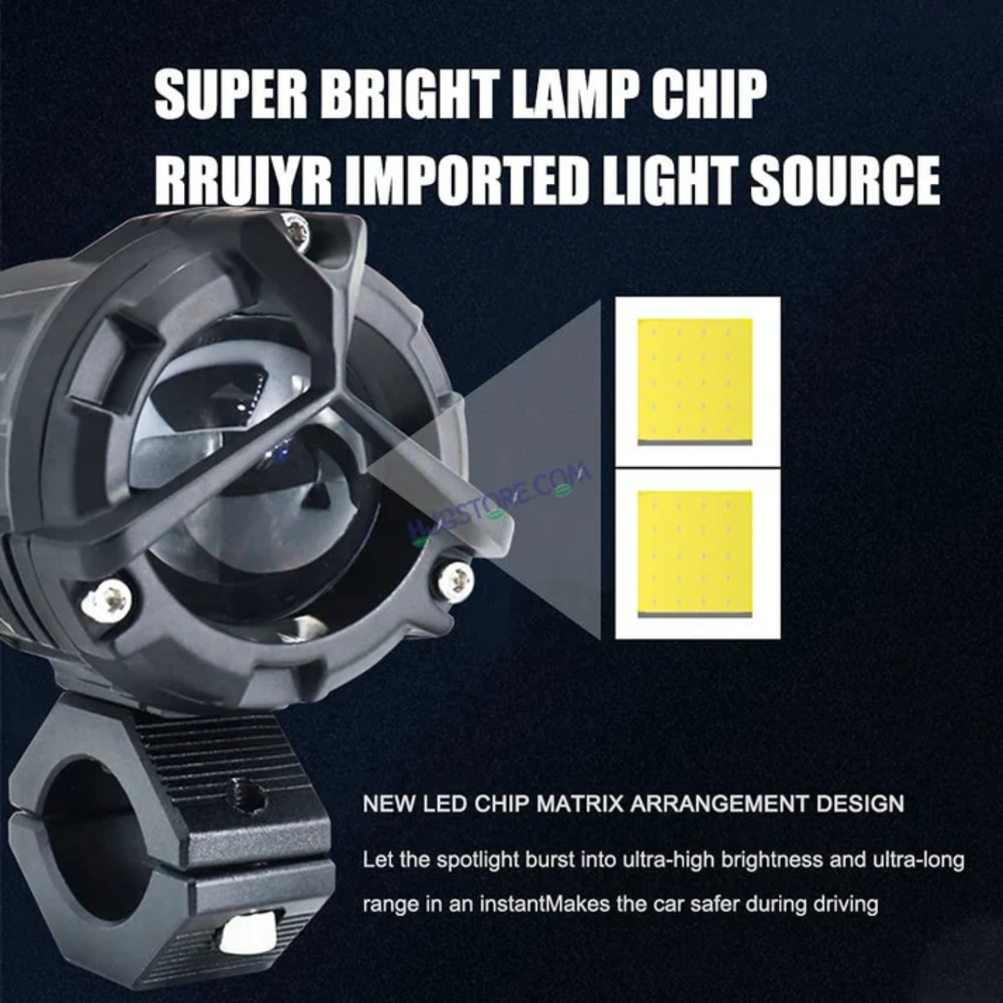 HJG Mercedes Y Lens Foglight with Wiring Harness Kit Ultra Wide Dual Intensity