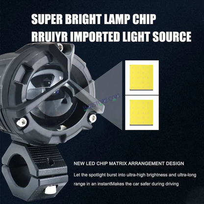 HJG Mercedes Y Lens Foglight with Wiring Harness Kit Ultra Wide Dual Intensity