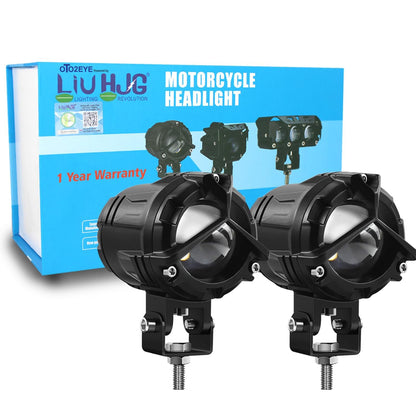 HJG Y Lens Foglight Ultra Wide Dual Intensity LED Driving Fog Lights White & Yellow