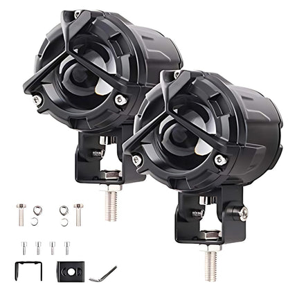 HJG Y Lens Foglight Ultra Wide Dual Intensity LED Driving Fog Lights White & Yellow