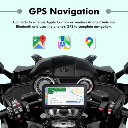 SIMTAC MOTORCYCLE GPS CARPLAY & ANDROID AUTO SYSTEM – M6DT