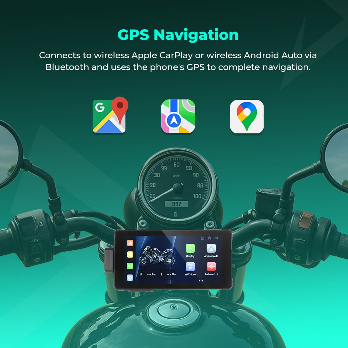 SIMTAC MOTORCYCLE GPS CARPLAY & ANDROID AUTO SYSTEM – M10DT