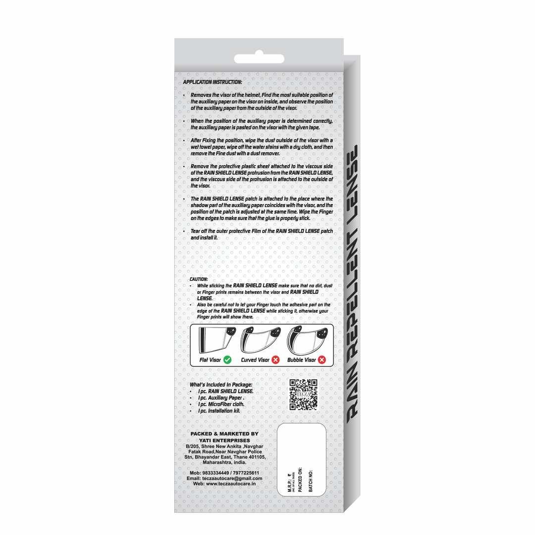 TECZA AUTOCARE RAIN SHILED FOR HELMET