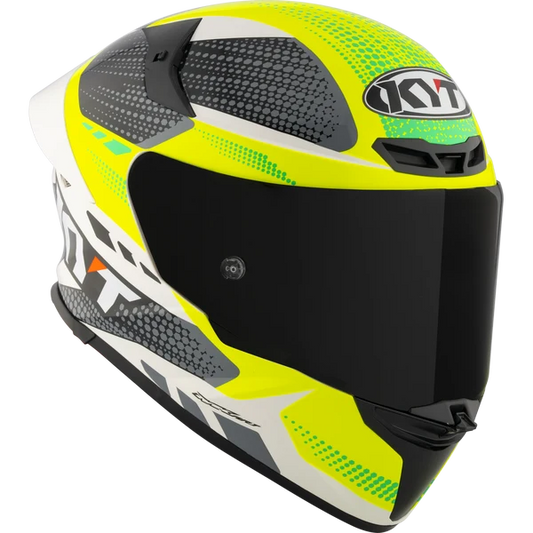 KYT TT REVO GEAR BLACK YELLOW GLOSS HELMET