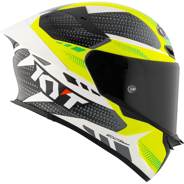 KYT TT REVO GEAR BLACK YELLOW GLOSS HELMET