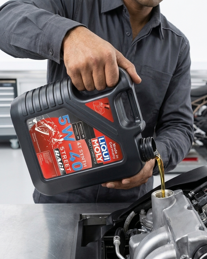 LIQUI MOLY MOTORBIKE 4T SYNTH 5W-40 STREET RACE ENGINE OIL (1L)