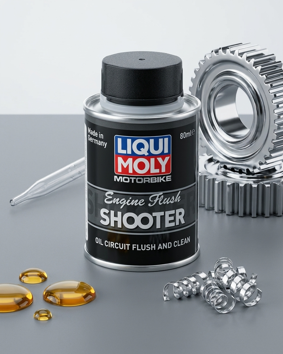 LIQUI MOLY MOTORBIKE ENGINE FLUSH SHOOTER (80ml)