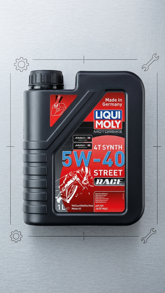 LIQUI MOLY MOTORBIKE 4T SYNTH 5W-40 STREET RACE ENGINE OIL (1L)