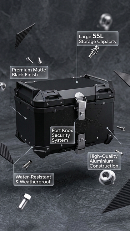 LEGUNDARY CUSTOM BUILT FORT KNOX SERIES TC 55L ALUMINIUM TOP BOX
